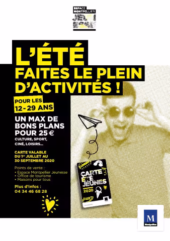 La Ville de Montpellier propose la carte été jeune pour faire le plein d'activités