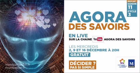 reprise des conférences de l'Agora des Savoirs en live sur la chaine YouTube et Radio Divergence FM le mercredi 2 décembre à 20h