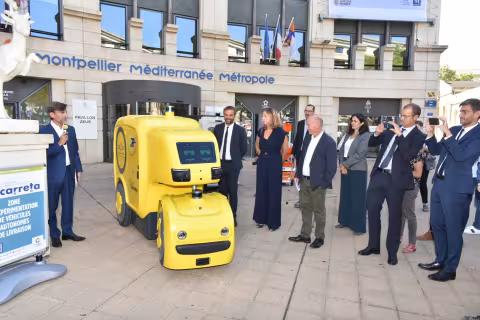 La Métropole de Montpellier lance la 1ère expérimentation nationale d'un véhicule automatisé dédié à la logistique urbaine