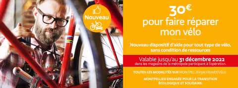 La Métropole de Montpellier met en place au 1er février un dispositif d'aide à la réparation d'un vélo