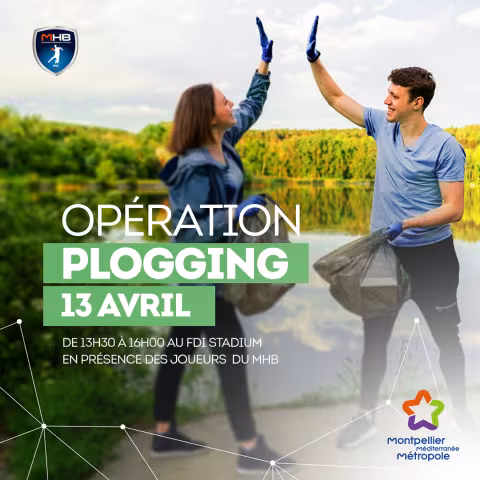 La Métropole de Montpellier, partenaire du plogging du MHB : un évènement sportif sous le signe de l'écologie