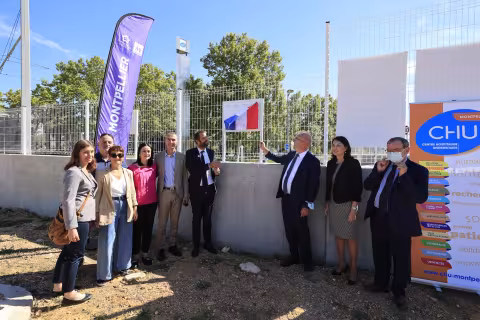 INAUGURATION DES TRAVAUX DE PROTECTION DU CHU DE MONTPELLIER CONTRE LES INONDATIONS DU FONT D'AURELLE