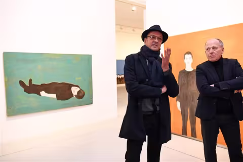 VISITE DE PRESSE DU 9/12 DE L'EXPOSITION DJAMEL TATAH AU MUSEE FABRE