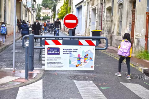 Rue aux écoliers, rue Rambaud. Crédit photo : Frédéric Damerdji, Ville de Montpellier