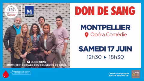 Appel aux dons de sang - La Ville de Montpellier et l'EFS partenaires pour sauver des vies
