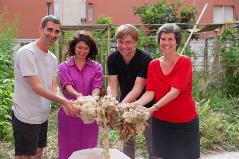 LA LAINE DES MOUTONS DE MALBOSC SE TRANSFORME EN OEUVRE D'ART A LA MOSSON