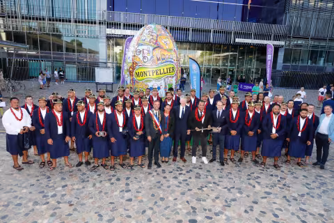 J-1 avant la Coupe du monde de rugby 2023, une cérémonie d'accueil organisée à l'Hôtel de Ville en l'honneur des Manu Samoa