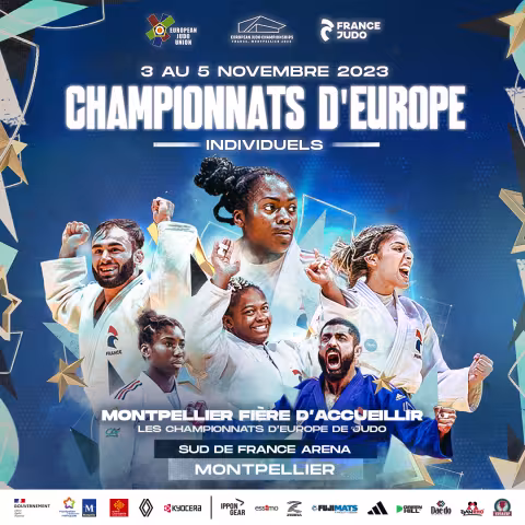 Montpellier et l'Occitanie, fières d’accueillir  les Championnats d’Europe de judo du 3 au 5 novembre 2023