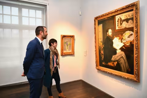 Michaël DELAFOSSE ce dimanche au musée Fabre. Crédit photo : Cécile Marson - Ville et Métropole de Montpellier.