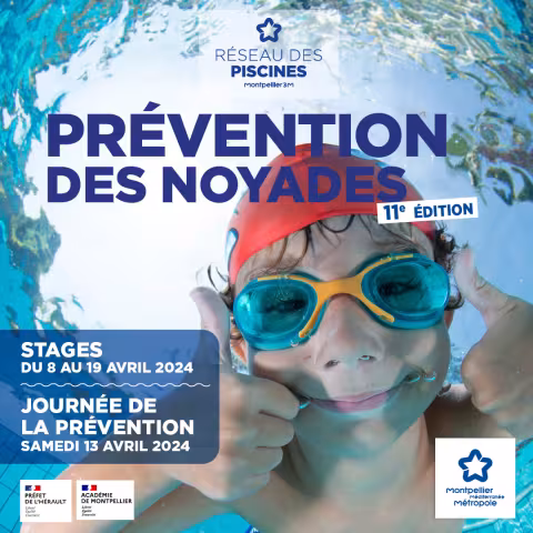 11e édition "Prévention des noyades", du 8 au 19 avril au sein du réseau des piscines de Montpellier Méditerranée Métropole