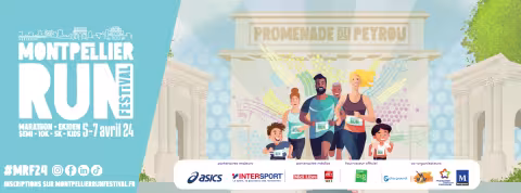 Montpellier Run Festival du 5 au 7 avril 2024 - privilégier les modes actifs pour se rendre aux festivités ou en centre-ville ce week-end
