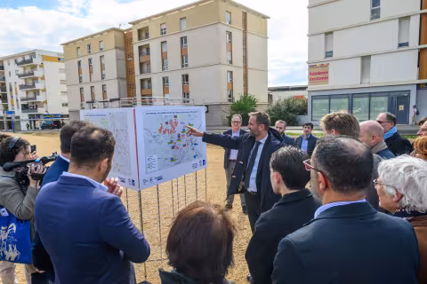 Première pierre de la Chaufferie biomasse du futur Réseau de chaleur Nord Alco