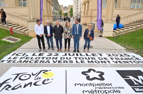 Le J-100 du passage du Tour de France 2025 à Montpellier et sa métropole célébré place de l'Europe