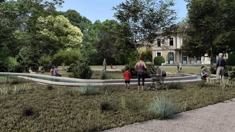 Berges de la Mosson : guinguettes et création artistique autour de la fontaine reconfigurée