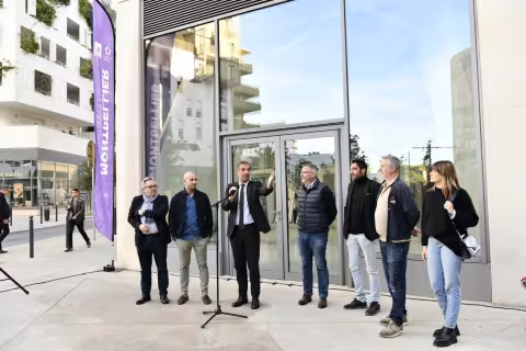 Remise des clés au tout nouveau bar-restaurant "MUSE" qui s'installera au rez-de-chaussée de la Tour Higher Roch et de la nouvelle boulangerie Banette-Bmust installée non loin