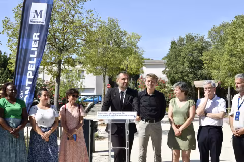 À Malbosc,  l'avenue de Fès transformée en rue de la biodiversité et le square Bramante rénové ont été inaugurés