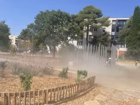 Mosson : des brumisateurs pour rafraîchir le square Belassal