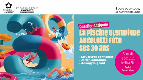 30 ans de la Piscine Olympique Angelotti : une grande fête gratuite et ouverte à toutes et tous ce samedi 10 octobre